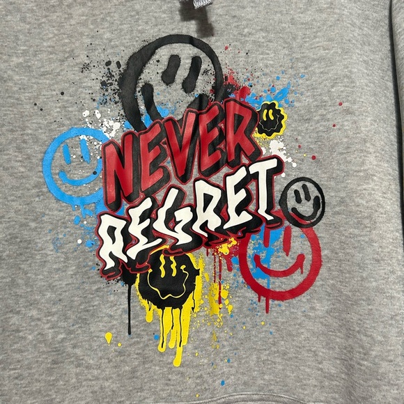 AKADEMIKS - Jeanius Level Product Gray Hoodie “Never Regret” Size XL - Picture 8 of 8